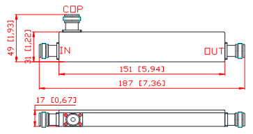 350-520MHz XdB Directional Coupler RF Antenna Combiner For Indoor / Outdoor