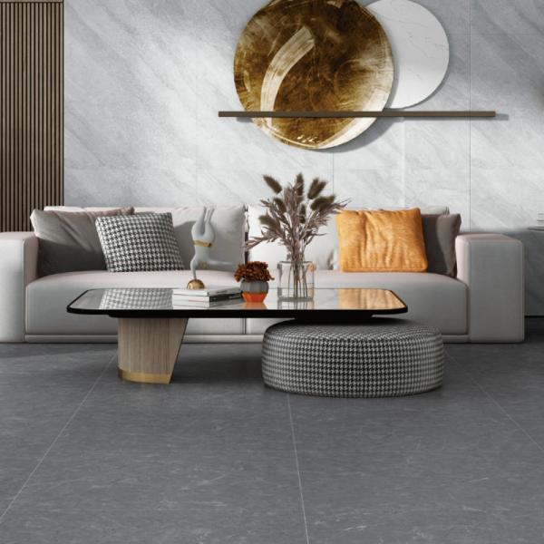 Buy Grey Glazed Porcelain Tile With Matt Finish 9.5mm Thickness at wholesale prices