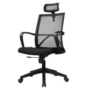 Height 1075-1290mm Executive Revolving Office Chair Waist Support