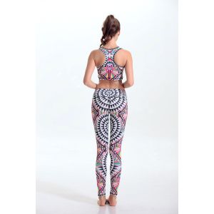 OEM women yoga pants polyester spandex fabric bodybuilding gymwear