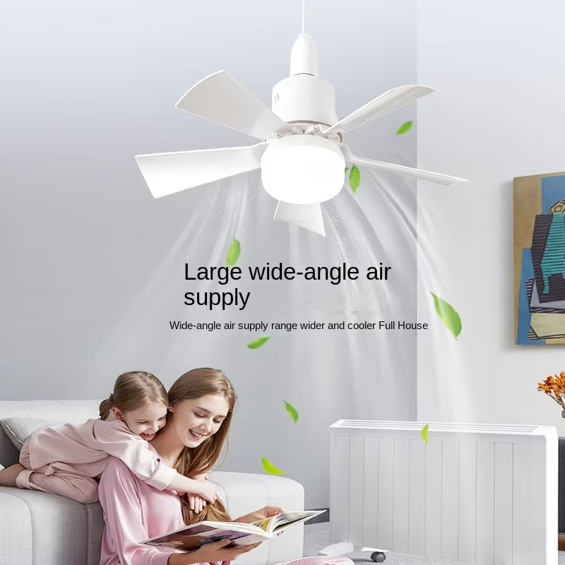 360 Rotating LED Ceiling Fan Light with 3000-6500K Color Temp and IP20 Rated for