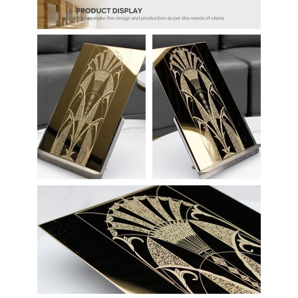 1500mm Golden Color Decorative Stainless Steel Sheet For Elevator Cabins
