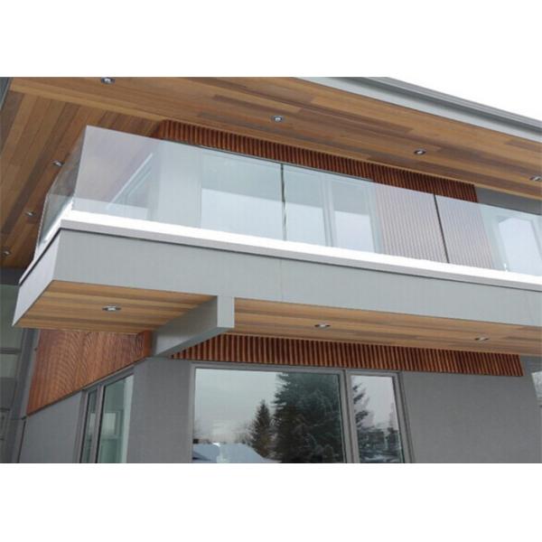 Aluminum Alloy U Shape Channel Frameless Glass Railing Interior / Exterior