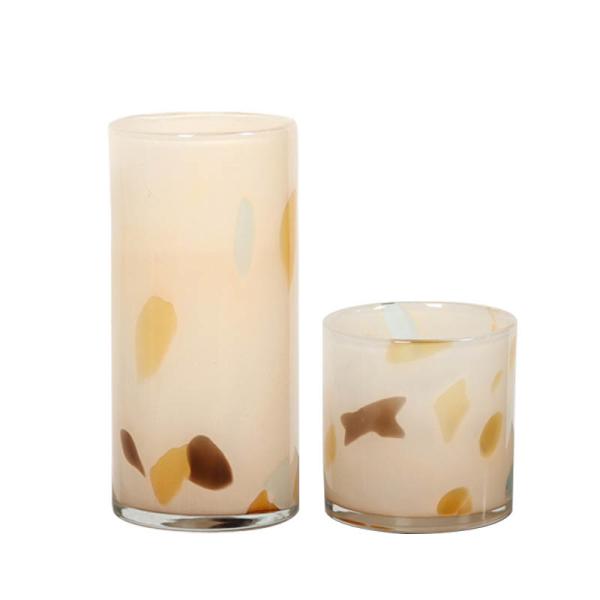 Hand Blown Glass Candle Jars Cylinder