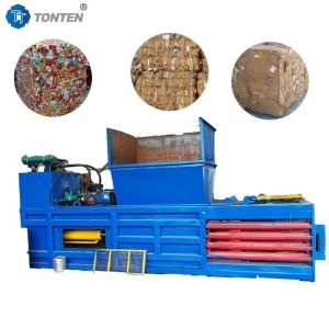 Horizontal Waste Paper Hydraulic Baler Plastic Bottle Baler Machine