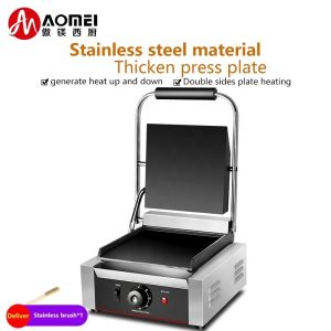 Electric Commercial Sandwich Bread Panini Grill with Interchangeable Sandwich