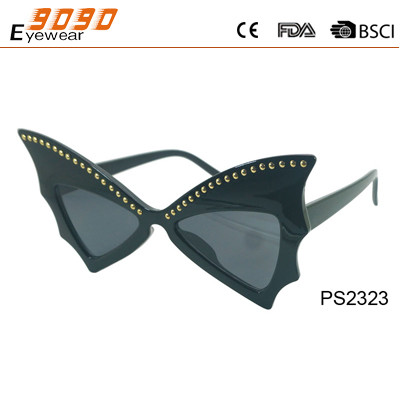 Buy Fashion butterfly shape sunglasses ,decorated on the frame ,suitable for men and women at wholesale prices