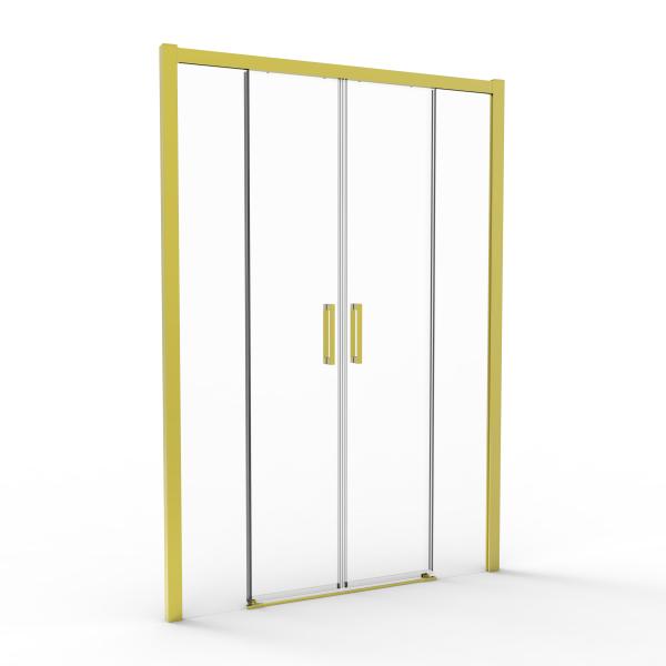 Buy Aluminum, Titanium Brushed Color, Screen Sliding Door,Bathroom Shower Room at wholesale prices