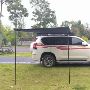 Secure Black Uv Resistant Roof Rack Awning With Sides Pull Out Awning