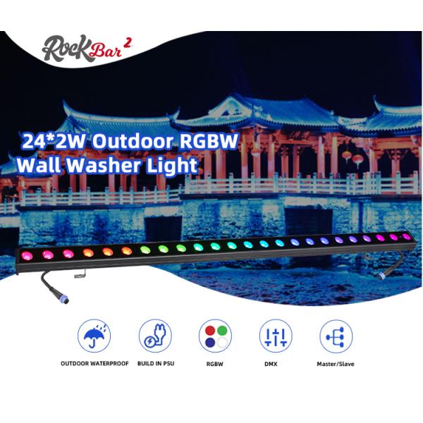 24*2W LED Washer Wall Light Outdoor IP65 Waterproof RGBW Colorful Building Wall Washer Lights