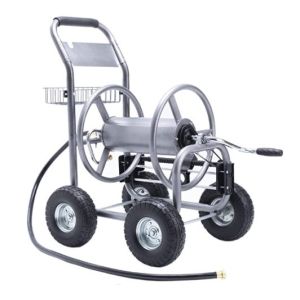China Handy Pull Wheeled Frame Camping Garden Flower Water Wagon with Trolley and Hose Cart on sale