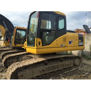 Japan Origin Second Hand Komatsu PC200-7 Excavator Heavy Duty Yellow Color