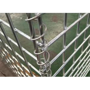 Quality Zinc Coated 6 Gauge Wire Mesh Panel , 10cmx10cm Welded Mesh Gabion for sale