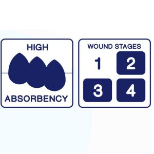 Silicone Foam Dressing 3 X 3 Inch Square Silicone Adhesive with Border Sterile