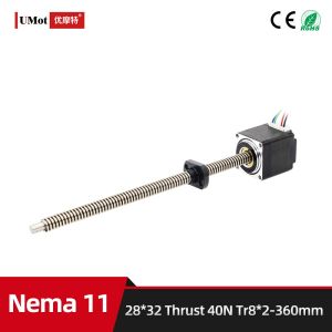 80 Degree Temperature Rise Nema 11 Linear Stepper Motor with Trapezoidal Thread