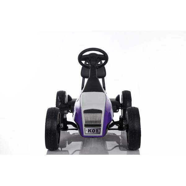 5-7 Years Old Unisex Children's Pedal Go-Kart Car with Adjustable Front and Rear Seats