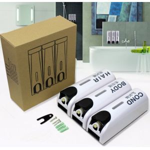 3 x 350ml Manual Triple Application Liquid Soap Dispenser