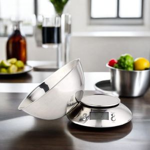 Detachable Metal Bowl Digital Stainless Steel Kitchen Scales Battery-Powered