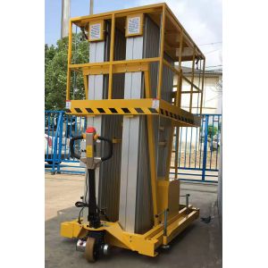 Lifting 8 meters hydraulic lift aluminum alloy single mast DC motor electric