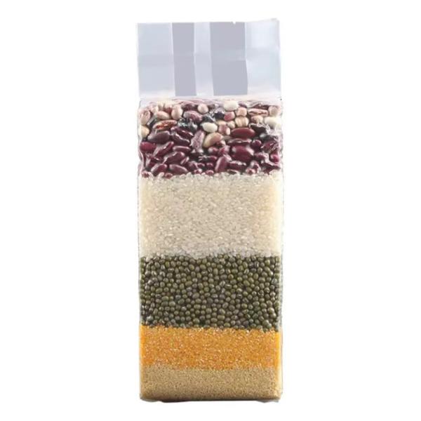 Cheap Transparent Nylon Plastic Packaging Bag Strong Side Gusset Sealing 1KG/100kg Vacuum Packing Bags For Rice Food
