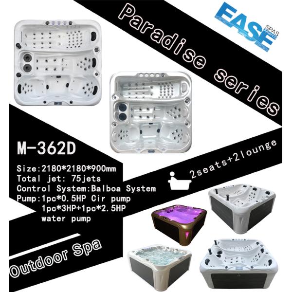 220V 240V 50hz 60hz Acrylic Massage Out Door Spa Bathtub Hot Tub