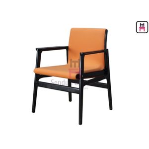 Indoor Upholstered Restaurant Chairs , Wood And Upholstered Dining Chairs