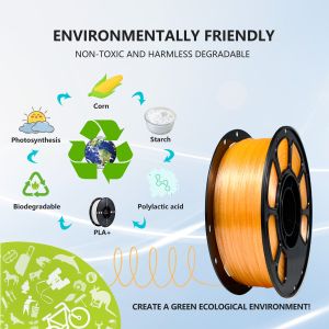 iBOSS PLA+ Filament 100% Bubble Free Toughness Enhanced Glitter Orange For 3D