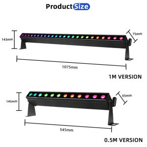 LED 12/24x2W RGBW 4IN1 Led Wall Wash Light Led Bar DMX Line Bar Wash Stage Light