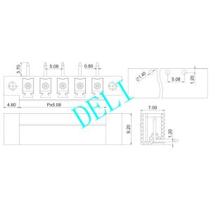 Quality Solid Material PCB Connector 5.08MM Pitch DL2EDG15RM-XX-5.08 AC2000V / 1 Min for sale