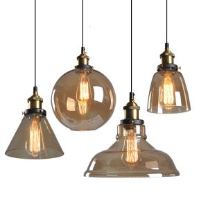 Vintage Glass Pendant Light Fixtures For Kitchen Dining room Decoration (WH-GP