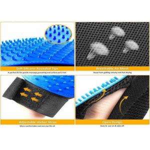 Durable Glitter Pet Grooming Glove Flexible Design OEM / ODM Service