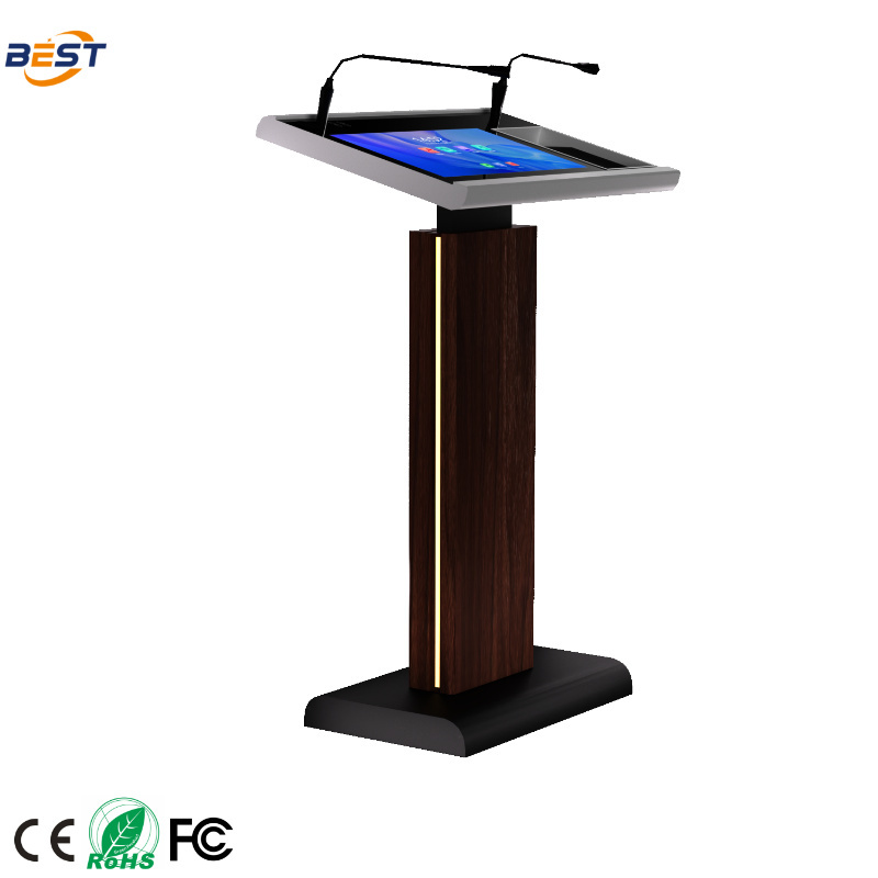Quality Electronic Digital Smart Advanced Modern Technology Electric Multimedia Interactive Podium for sale