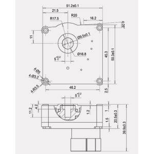 DC5V 1/2" Ball Valve Electric Motor Actuator 9NM For HVAC Automation