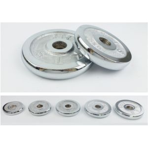 Quality dia25mm dia28mm sliver chromed dumbbell barbell palte factory for sale