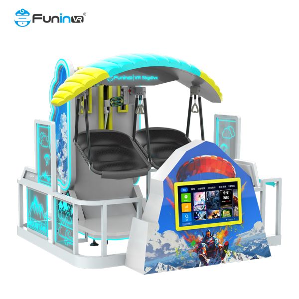 Funin Vr Motion Control 6 seats 9D VR Skydive Dual Player Motion Simulator with Wind & Water Effects