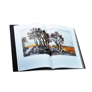 OEM Hardbound Book Printing Silkscreen Printed Fabric Texture Paper