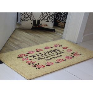 40*60cm Coir Coconut Entrance Matting Thickness 15mm PVC Backing