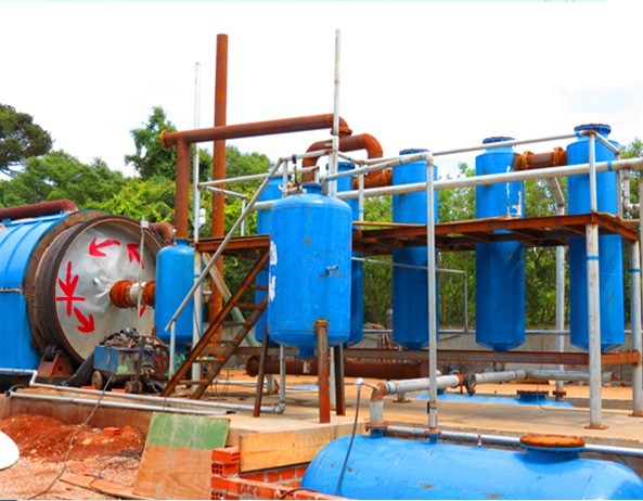 Buy Direct Heating Output Capacity 15 Tons Waste Tire Pyrolysis Plant for Tire Recycling at wholesale prices