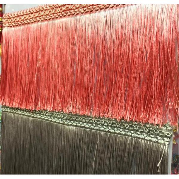 Fluorescent color high quality OEM decorative gimp fringe for curtain decoration