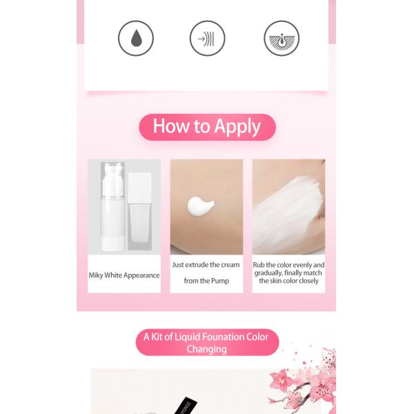 High Quality Makeup Wholesale Foundation Kit Foundation Vegan Private Label Color Changing Liquid Foundation