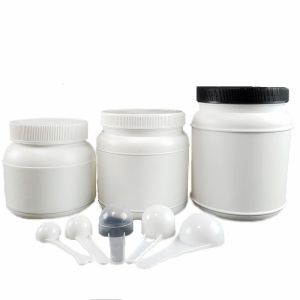 Recyclable BPA Free HDPE Plastic Powder Canister Paint Container 850ml