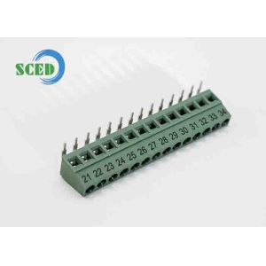 Pitch 5.00mm 300v PCB Terminal Block 10A 2P-24P Right Angle Wire Inlet 12-26 AWG