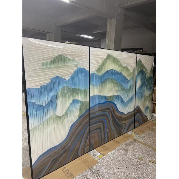 6 Color Print Abstract Still Life Wall Art 3D Handmade Framed Wall Painting Home Decor