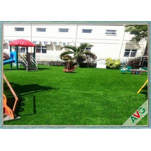 35 MM Height Easy Maintenance Outdoor Artificial Grass For Kids Amusement Park