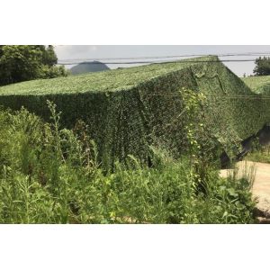 PVC Glue Coated Military Grade Camouflage Netting 3D Leaf For Armor Forces