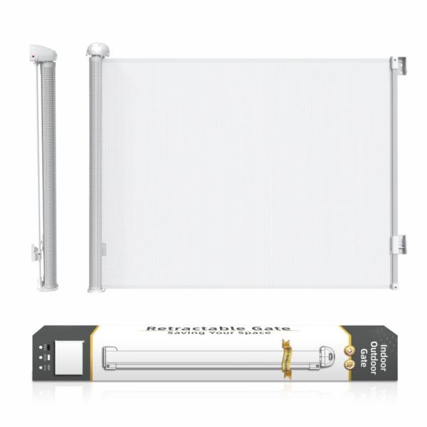 Buy 140 Meters Mesh Cloth Retractable Baby Gate Customizable Width at wholesale prices