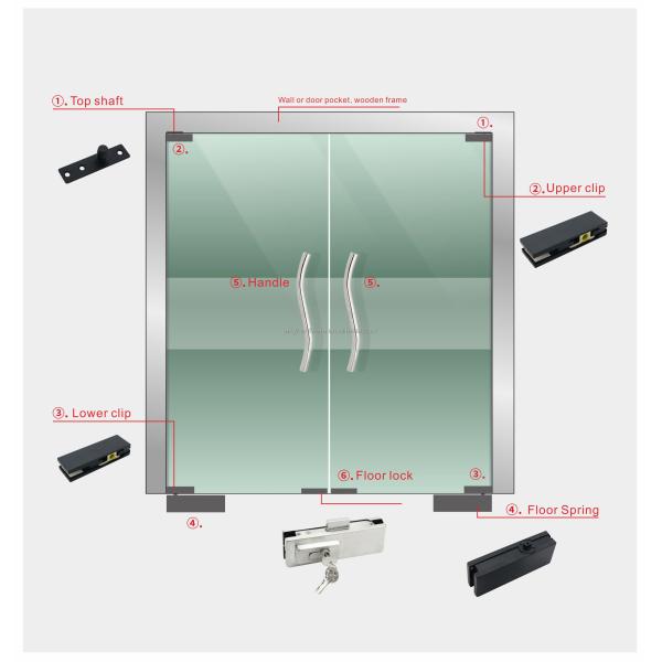 Bathroom Sliding Door Shower Hinges 135 with Stainless Steel/Zinc Alloy Glass Hinge