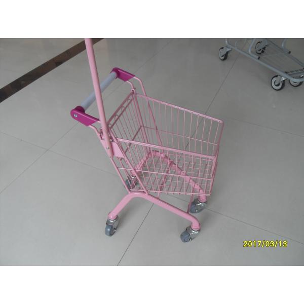 Zinc Plated Kids Shopping Carts Colorful Powder Coating , Childrens Shopping