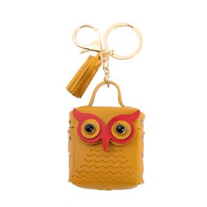 Creative Mini Bag Cute Leather Owl leather Bluetooth Earphone bag