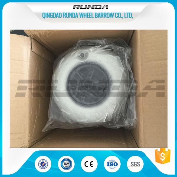 9 Inch Pneumatic Rubber Wheels PP Rim , Balloon Hand Truck Wheels Without Bearing